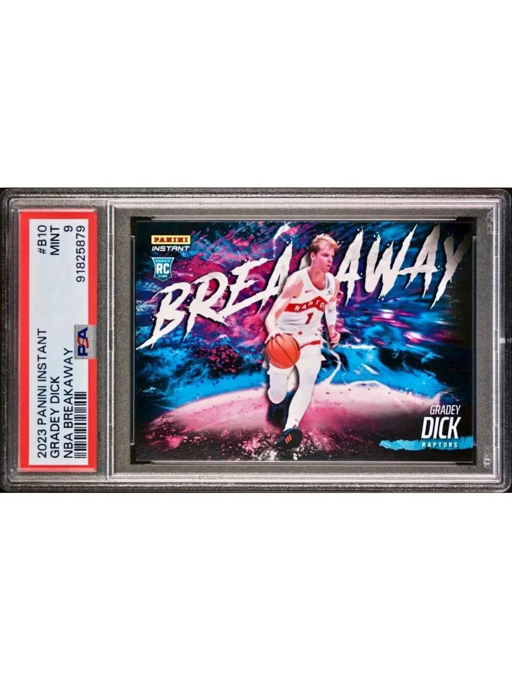 Gradey Dick 2023-24 Panini NBA Breakaway #10 Rookie Card 1 of 4085 PSA 9 Mint